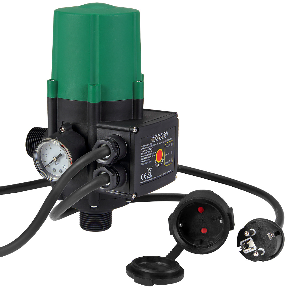 TEMU MONZANA® Control de Bomba con Protección contra Secado, de Presión de 10 Bar, Regulador de Presión para Bomba de Agua , de Bomba, Monitor de