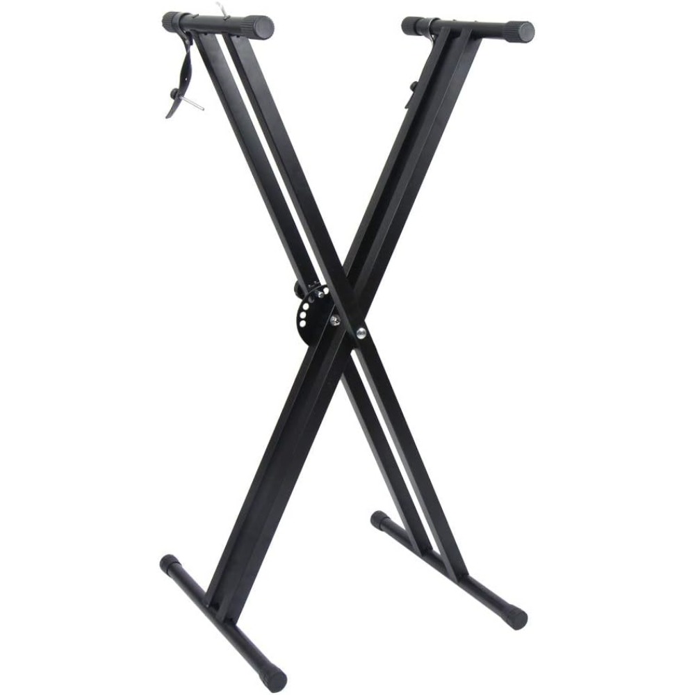 TEMU Bonnlo Support pour Électronique, Double Tube en X en Acier, Réglable en Hauteur (97x96x44 cm), Pliable et Portable, pour Piano Numérique,
