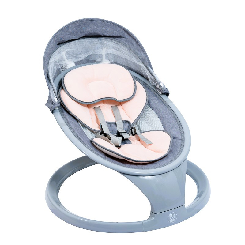 Prijenosni pametni električni ljuljač W5 BUF BOOF, multifunkcionalan, Bluetooth veza, 5 načina pokreta, daljinski upravljač, EasyTouch funkcija, roza