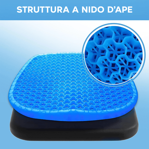 Breathable Gel Cushion Anti-Decubitus Ergonomic Prolonged Sitting 37X30X4Cm