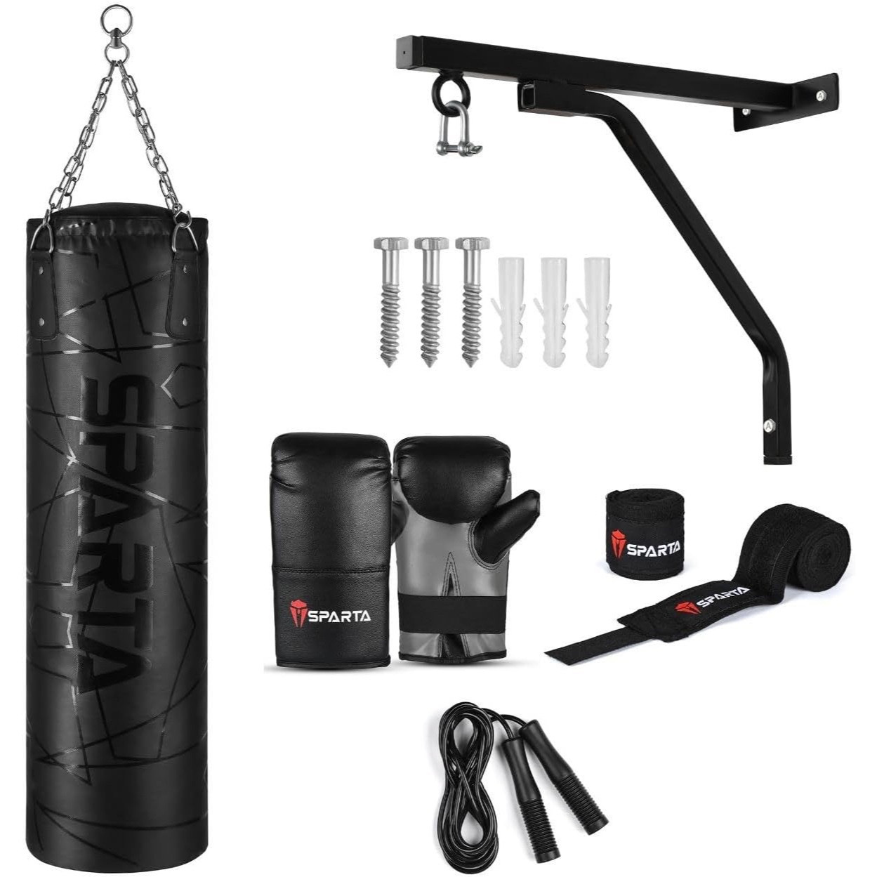 Punch Bag Boxing Training Set with Gloves and Wall Bracket