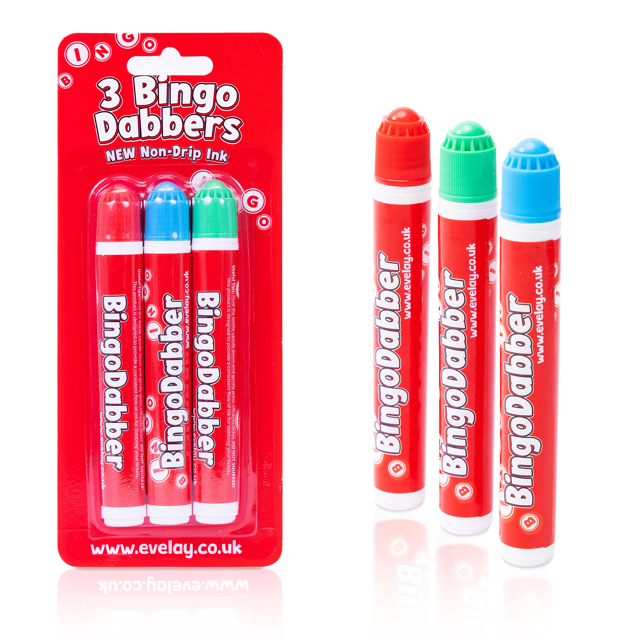 TEMU Evelay Bingo Daubers – Set Of 3 Assorted Colors Washable Dot Markers For Bingo Game, Art Activities & Crafts For Kids