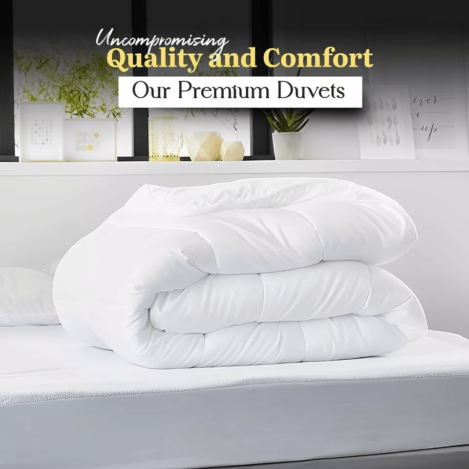 Feels Like Down Hotel Quality DUVET QUILT 13.5 & 15 Tog | Super Soft Microfiber Covered Filled with Hollow Fiber - Best for Winter - Machine Washable - Warm and Cozy All Sizes UK.
