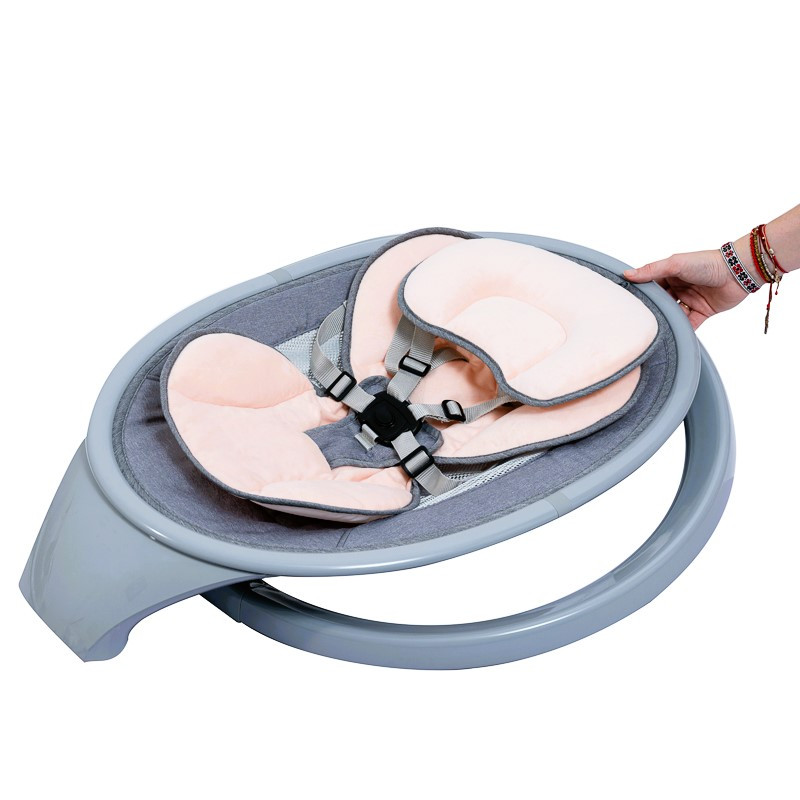 Prijenosni pametni električni ljuljač W5 BUF BOOF, multifunkcionalan, Bluetooth veza, 5 načina pokreta, daljinski upravljač, EasyTouch funkcija, roza