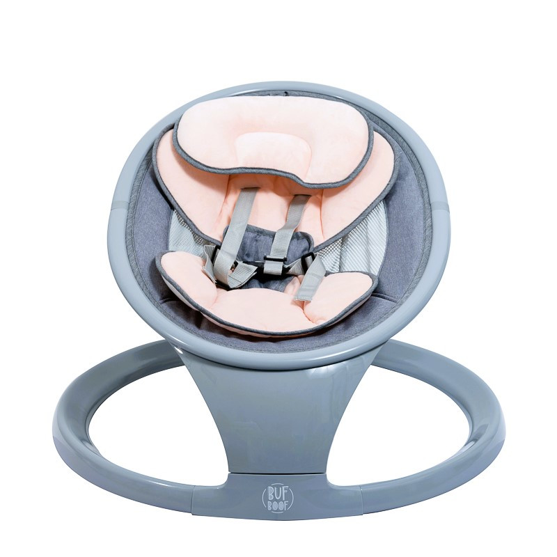 Prijenosni pametni električni ljuljač W5 BUF BOOF, multifunkcionalan, Bluetooth veza, 5 načina pokreta, daljinski upravljač, EasyTouch funkcija, roza