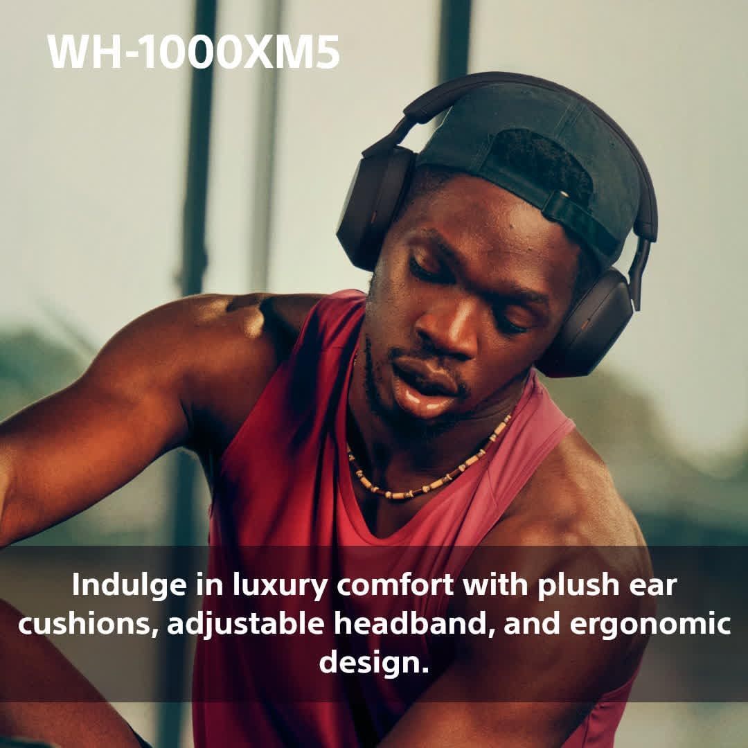 Sony WH-1000XM5 Noise Cancelling Wireless Over-Ear Headphones, B-tooth, Clear Call Quality, Hi-Res, Up to 30hr Battery Life, Quick Charge, Alexa & Google Assistant in SILVER
