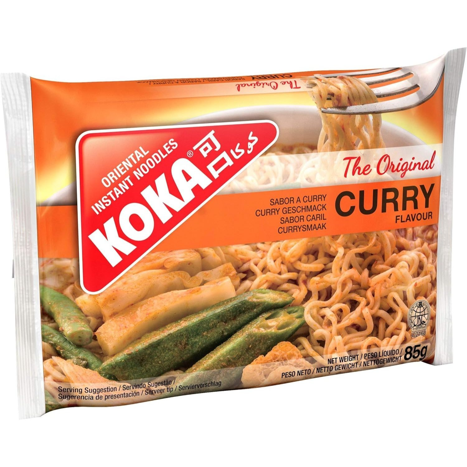 TEMU Koka Original Curry Flavour Oriental Style Instant Noodles, 85g Pack Of 15