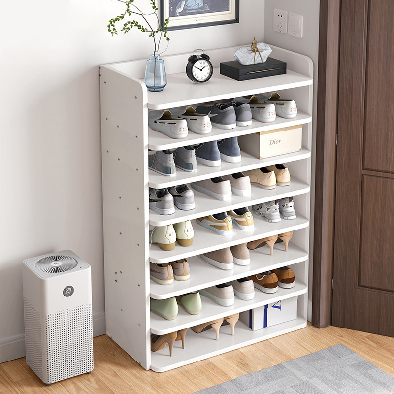 TEMU Large Capacity Shoe Rack Shoe Cabinet, 8 Tier Narrow Shoe Storage Cabinet, Minimalistic Density Board Heavy Duty Shoe Storage Organizer Shelves,