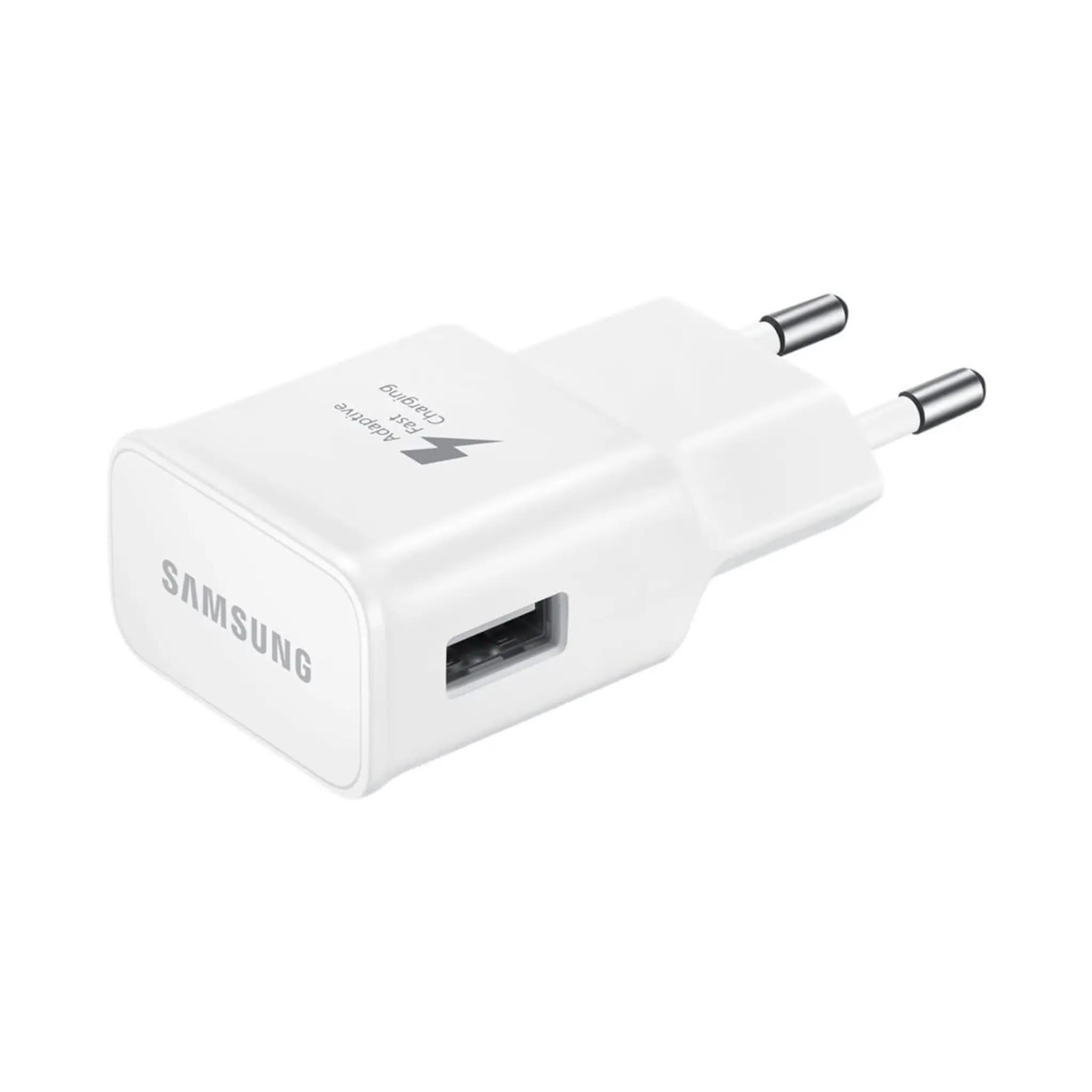 E-shop Samsung EP-TA200 Schnellladegerät mit 15 W Leistung | Handy-Ladegerät | Kompaktes USB-A Netzteil für Smartphone und Tablet | Schwarz & Weiß