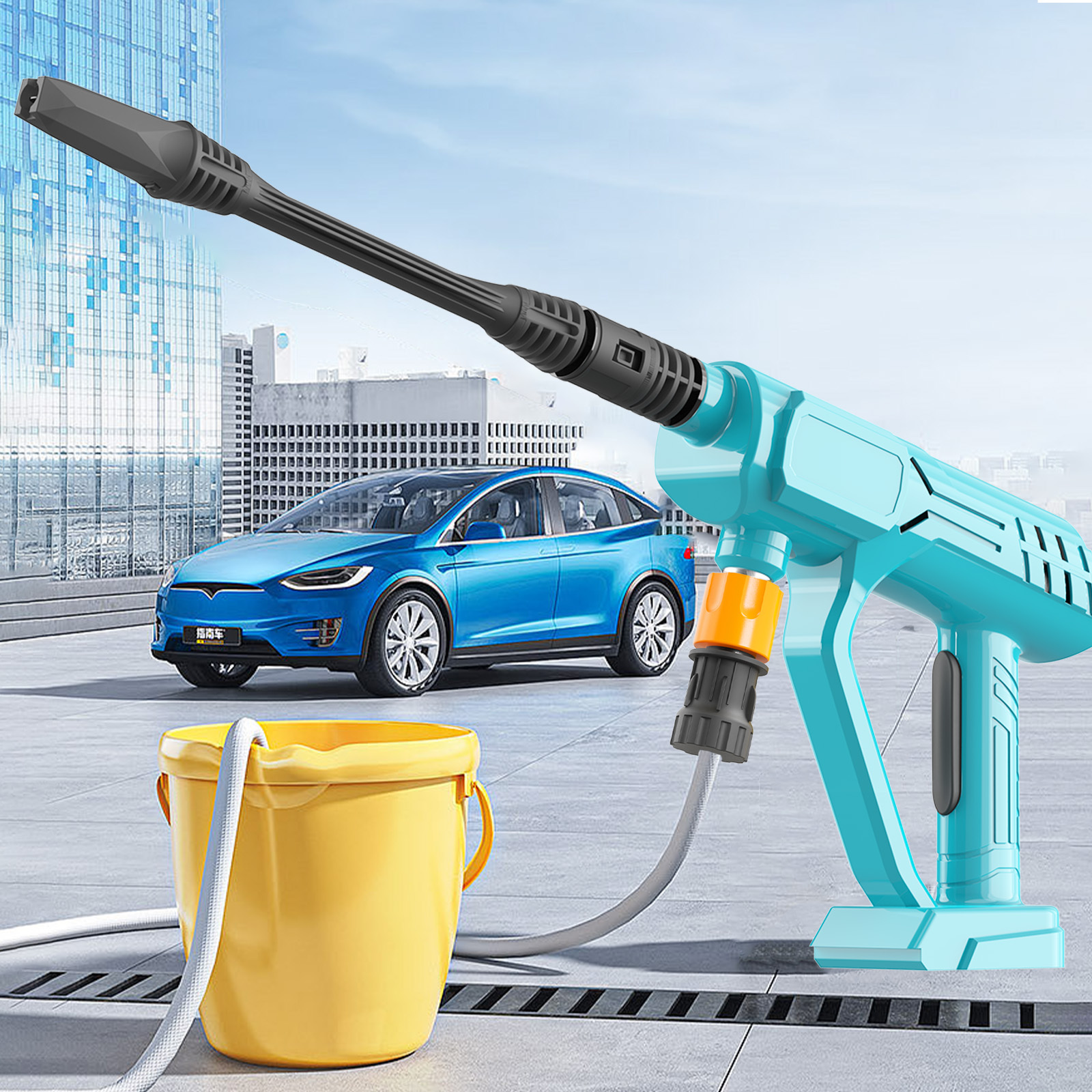 battery pressure washer for makita 18 v battery, with 2 x 3000 mah battery and charger, for washing garden, carpet cleaning irrigation Product details 3