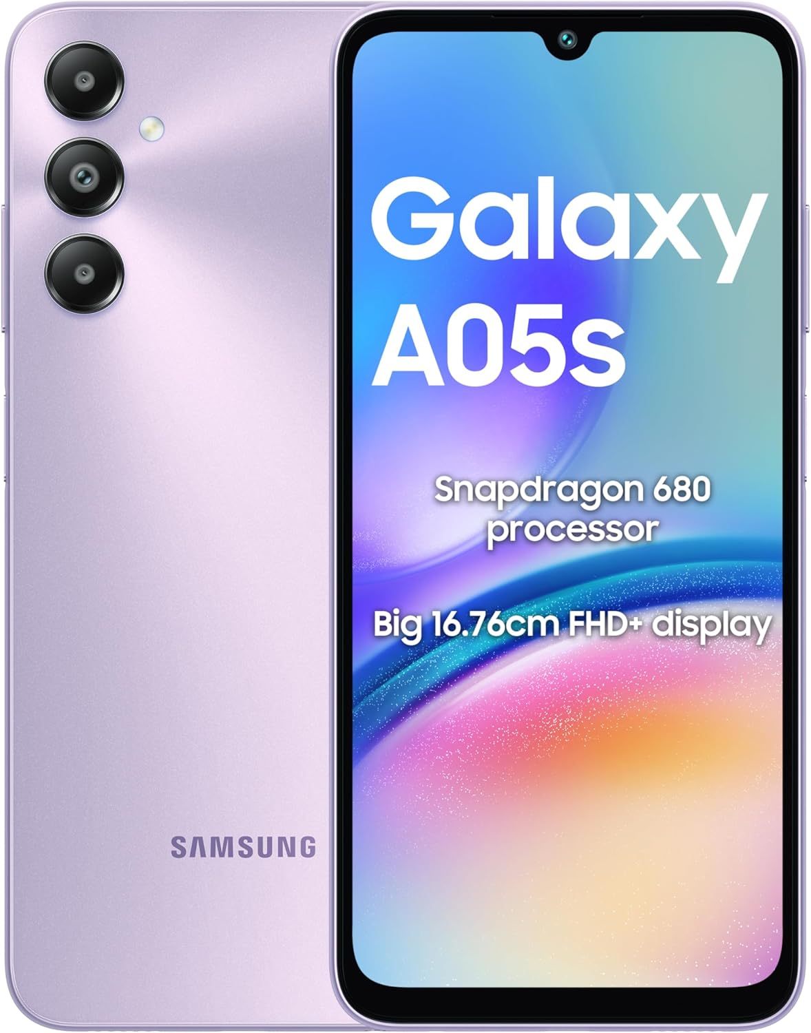 Samsung Galaxy A05S (4GB, 128GB Storage) | 50 MP Main Camera | Snapdragon 680 | 5000 Mah Battery (Violet)