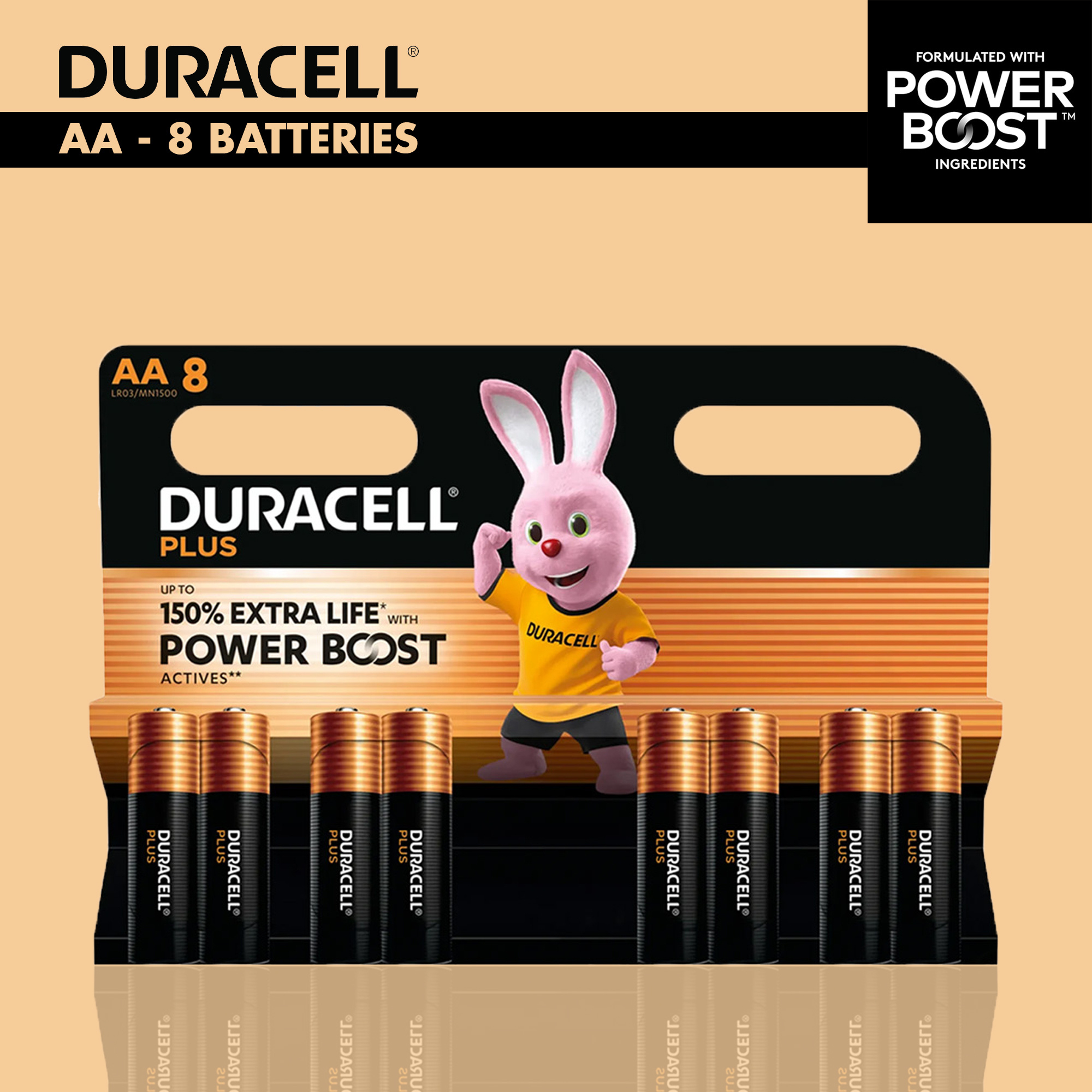 TEMU Duracell Plus Aa Alkaline Batteries With Lr6 150% - 8 Batteries