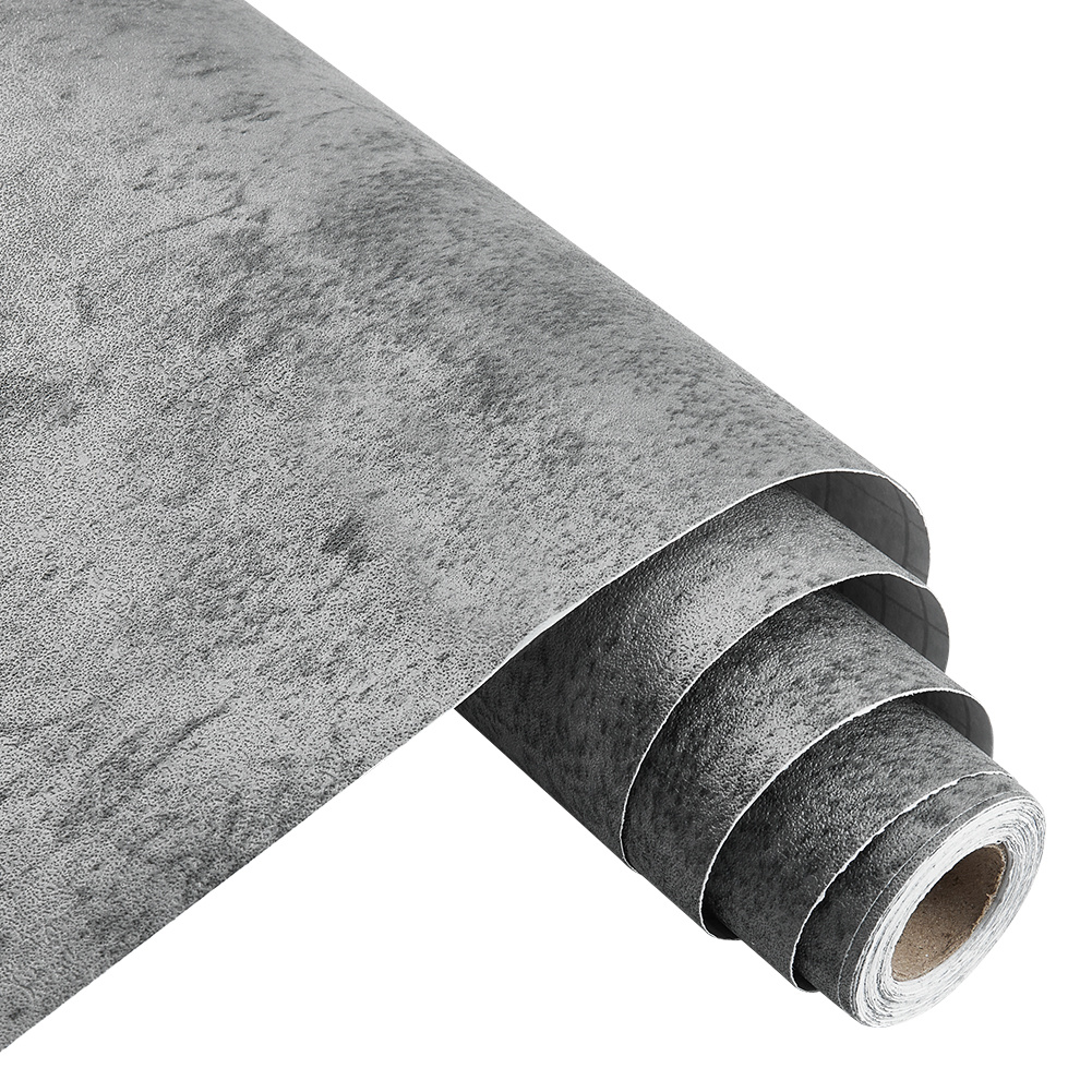 TEMU 5mx60cm Grey Self Adhesive Wallpaper 60x500cm Concrete Effect Sticky Back Plastic Industrial Cement Vinyl Wrap Peel And Stick Kitchen Worktop