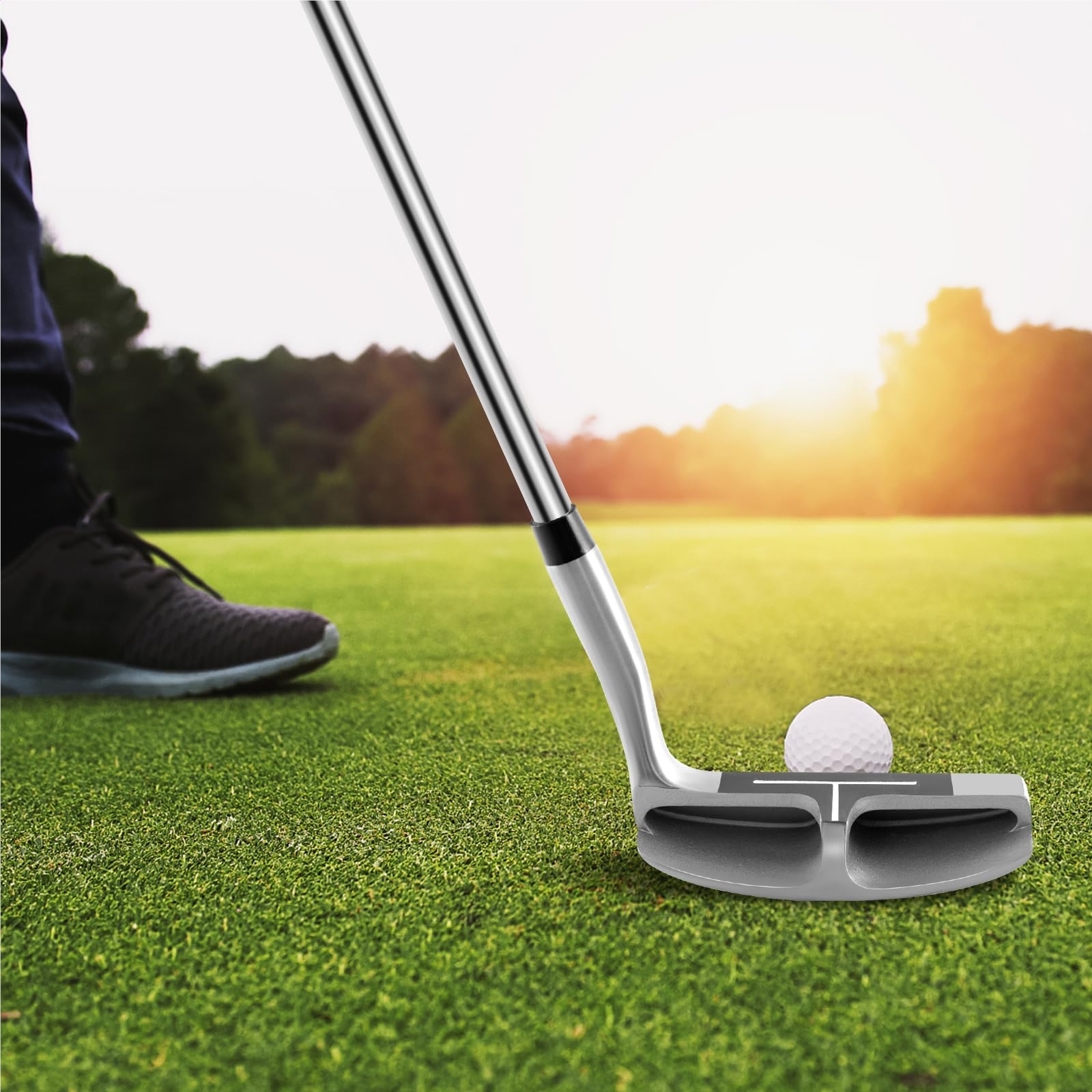 Image of Golf Chipper, 89cm Golf Club With Stainless Steel Head & Non-slip Grip For Right-handed Players, 36-degree Pitching Wedge For