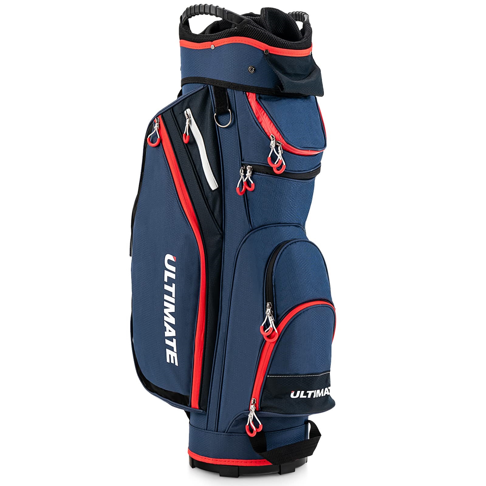 Image of Golf Bag, Lightweight Golf Cart Bag, With Rain Hood, 14-way Divider For Club Compartment, Suitable For Use On Golf Trolley And Golf Cart, 7/ Pockets