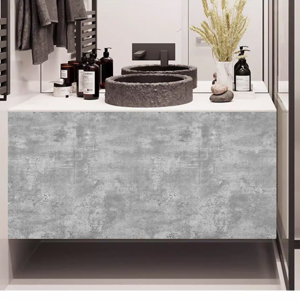 TEMU Retro Concrete Effect Wallpaper Self Adhesive Grey Cement Contact Paper Washable Kitchen Wall Covering Sticky Back Plastic Industrial Wallpaper