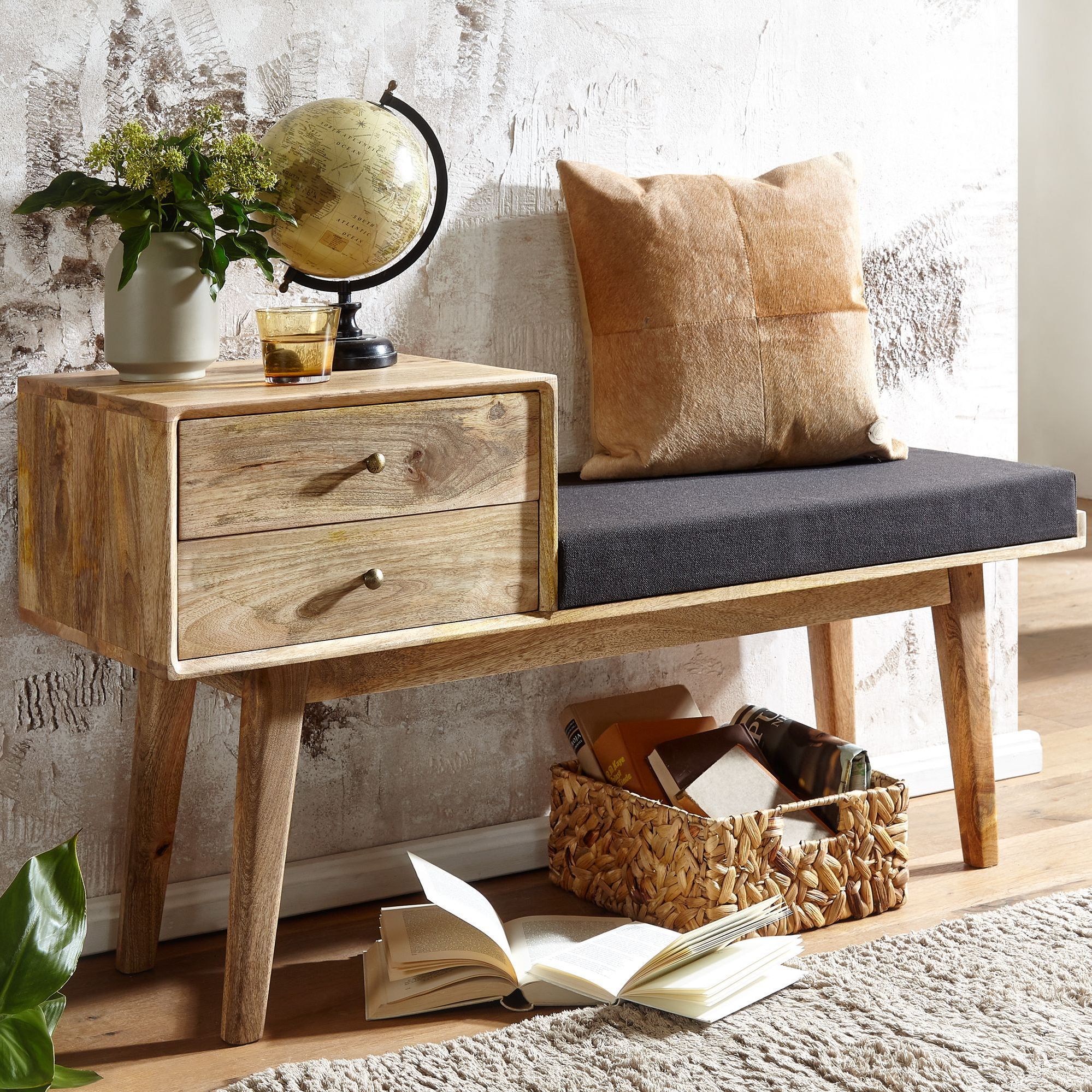 Fabric Bench / Solid Wood Bench 120x65x40 Cm Style, Hallway Upholstered Bench With Storage, Upholstered Fabric Bench Storage Black, Small Bed Bench Hallway Bench