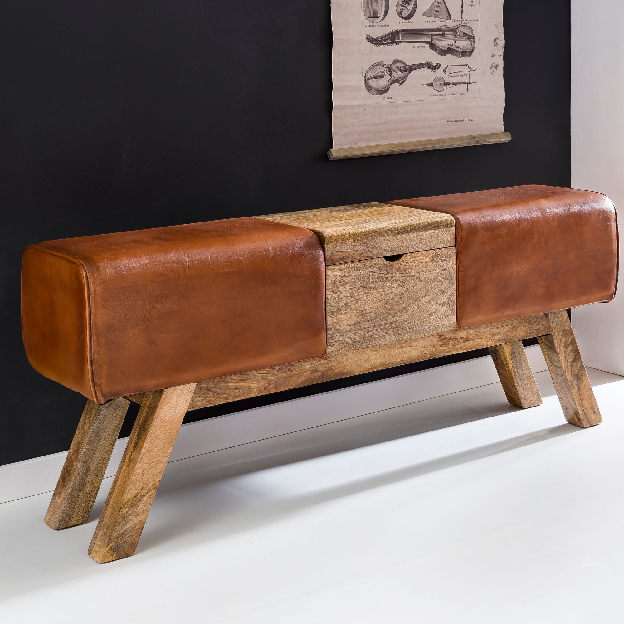 Design Turnstile Bench Storage Compartment 120 X 29 X 53cm, Turnstool Bench Folding Compartment, Stool Wardrobe Bench Turnbench