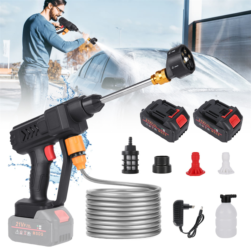 TEMU 60bar Wireless Car Washing Machine，electric Car Wash Water Guns, Household Car Wash Pumps, High-pressure Car Wash Machines, Wireless Portable