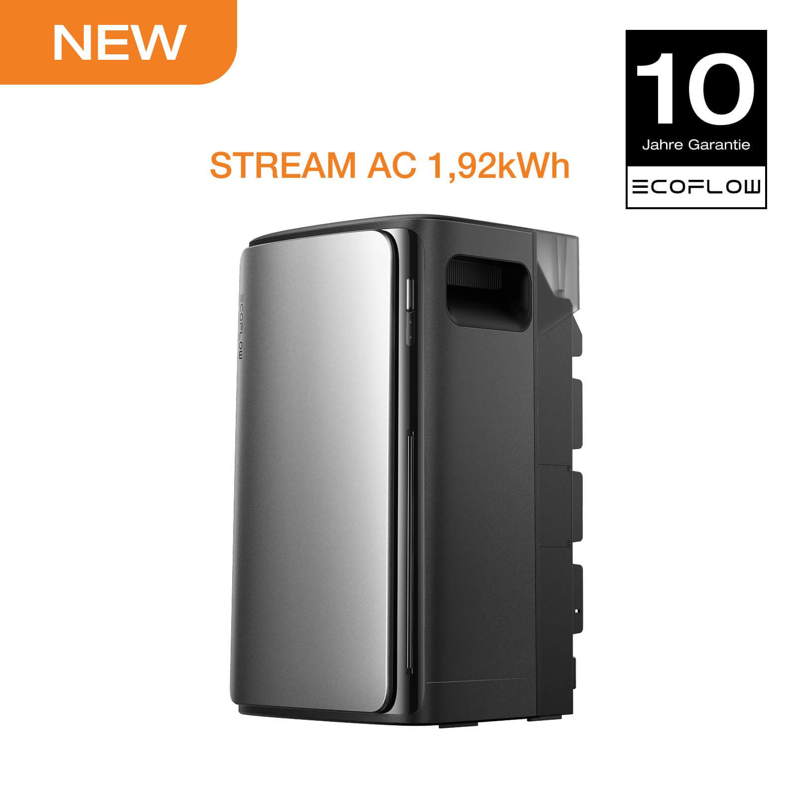Ecoflow Stream Ac 0% Vat, Balcony Power Station With 1.92kwh Solar Storage, 100% Compatible With All Balcony Power Stations, 800w Bidirectional, Expandable To 11.52kwh, , Ip65, Tou&ki
