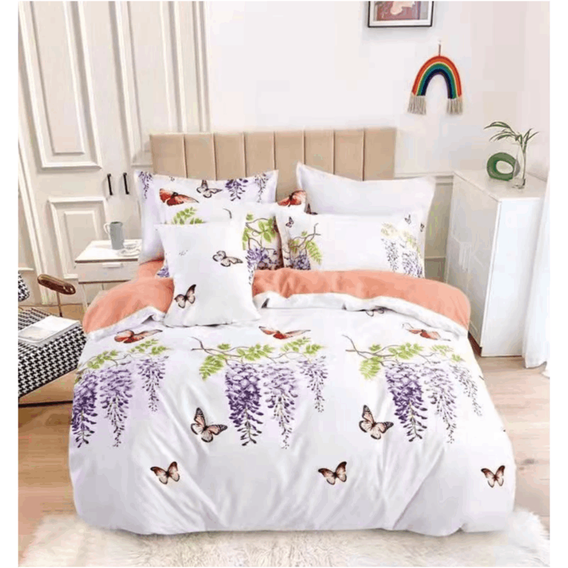 TEMU Wisteria Floral 3-piece Bedding Set - Bedding, Floral Bedding, 3-piece Bedding Set, Patterned Bedding, Gift Idea