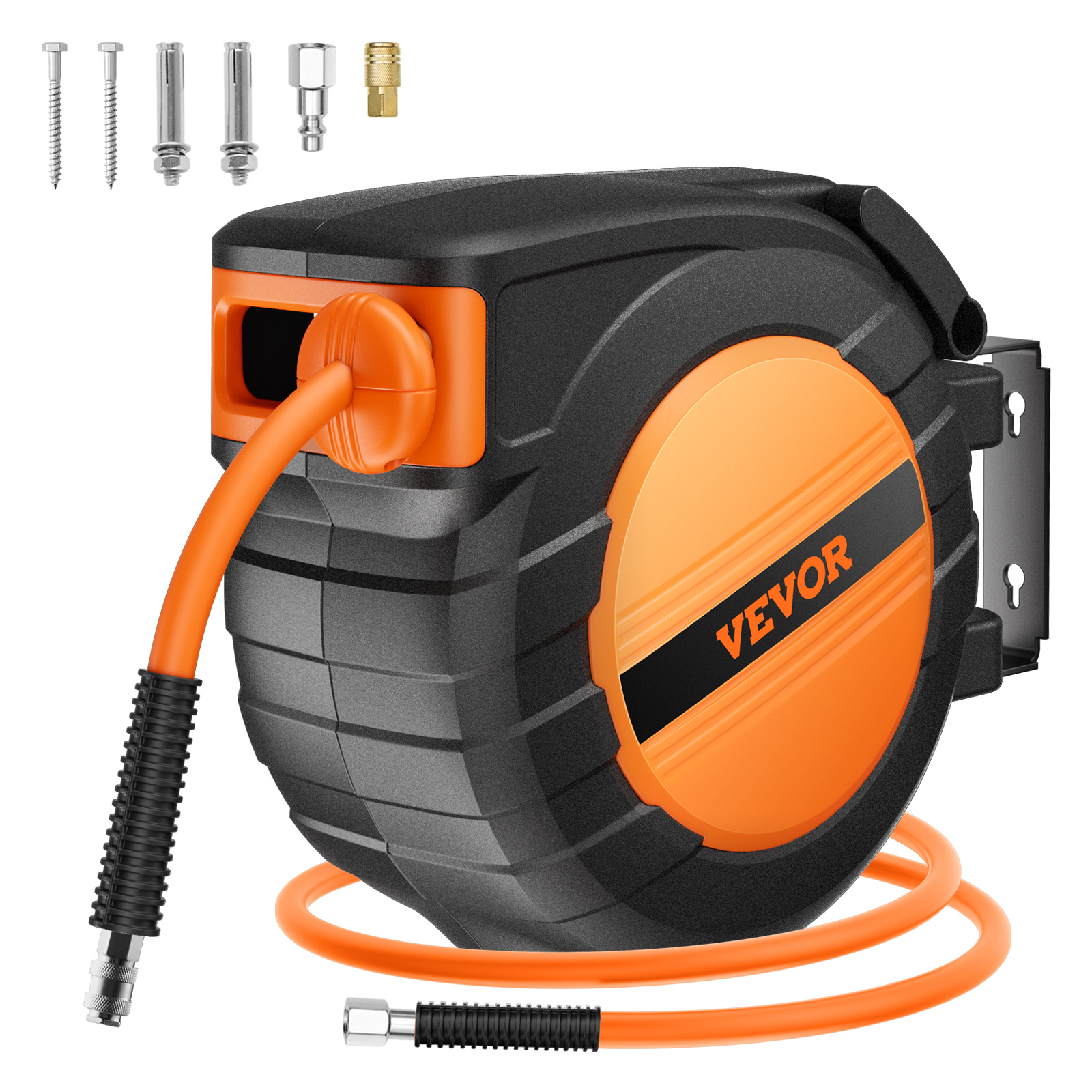 Vevor Retractable Air Hose Reel 3/8 50 Enclosed Air Hose 300 Psi