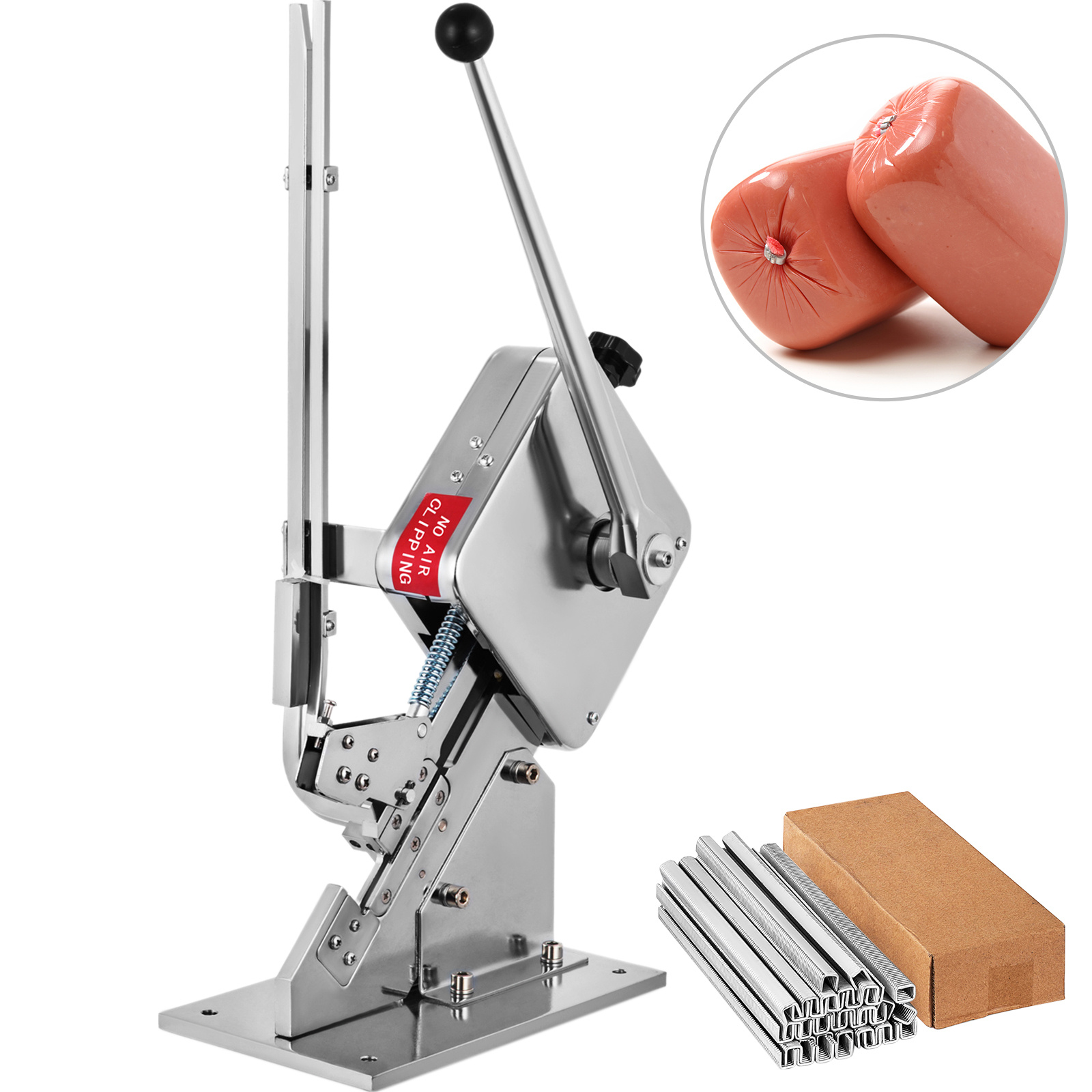 Image of Vevor Manual Sausage Clipper Clipping Machine Food Clipping Maker For Sausage Packing Sealing With 2 Boxes Of Buckles 5000pcs
