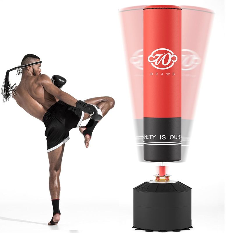 Punching Bag With Stand, Heavy Boxing Bag With Suction Cup For Adult, Stand Kickboxing Bag For Home Office Gym