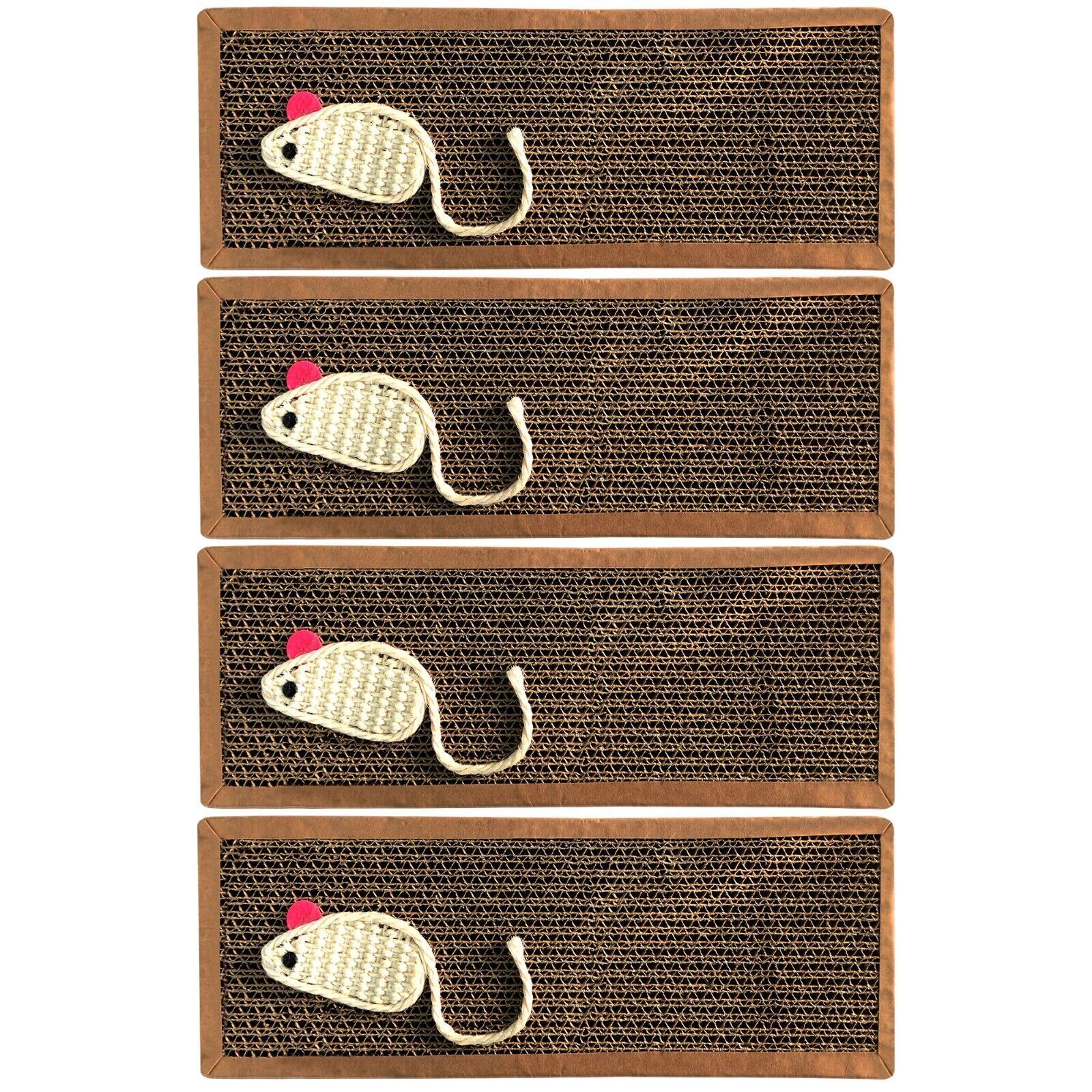 TEMU 4–24 Pack Small Cat Scratcher Pads | Cardboard Kitten Scratching Boards & Mats | Toy & Furniture Protection | Corrugated Cat Scratch Bed &