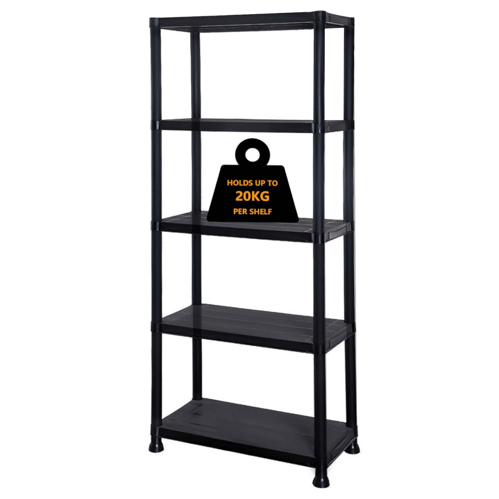 TEMU 5 Tier Plastic Shelving | Garage Shelving Units | Heavy Duty Racking Shelving & Storage | Multipurpose Plastic Storage Shelves For Garage,