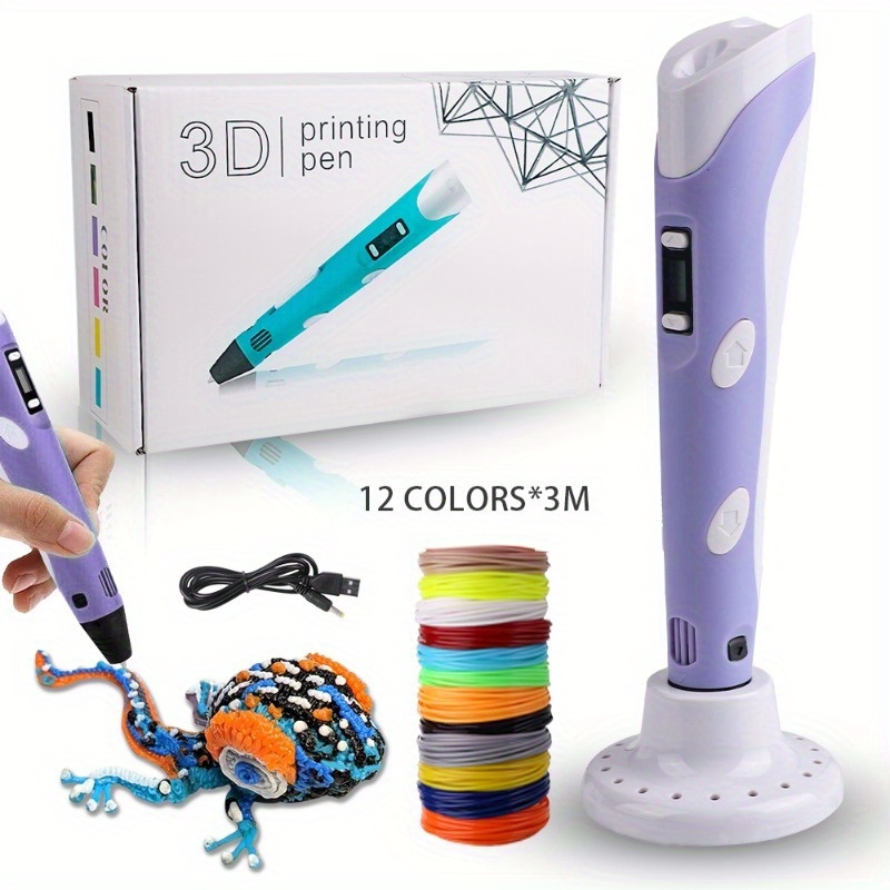 

3d Pen Set 3d Printing Pen With 12 Colors Diy With Box Suit For Birthday Gifts