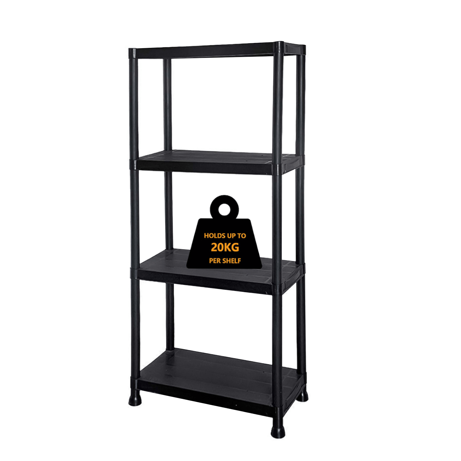 TEMU 4 Tier - Plastic Shelving | Garage Shelving Units | Storage Shelves | Shelving Units For Storage | Plastic Racking | Racking Shelving Warehouse,