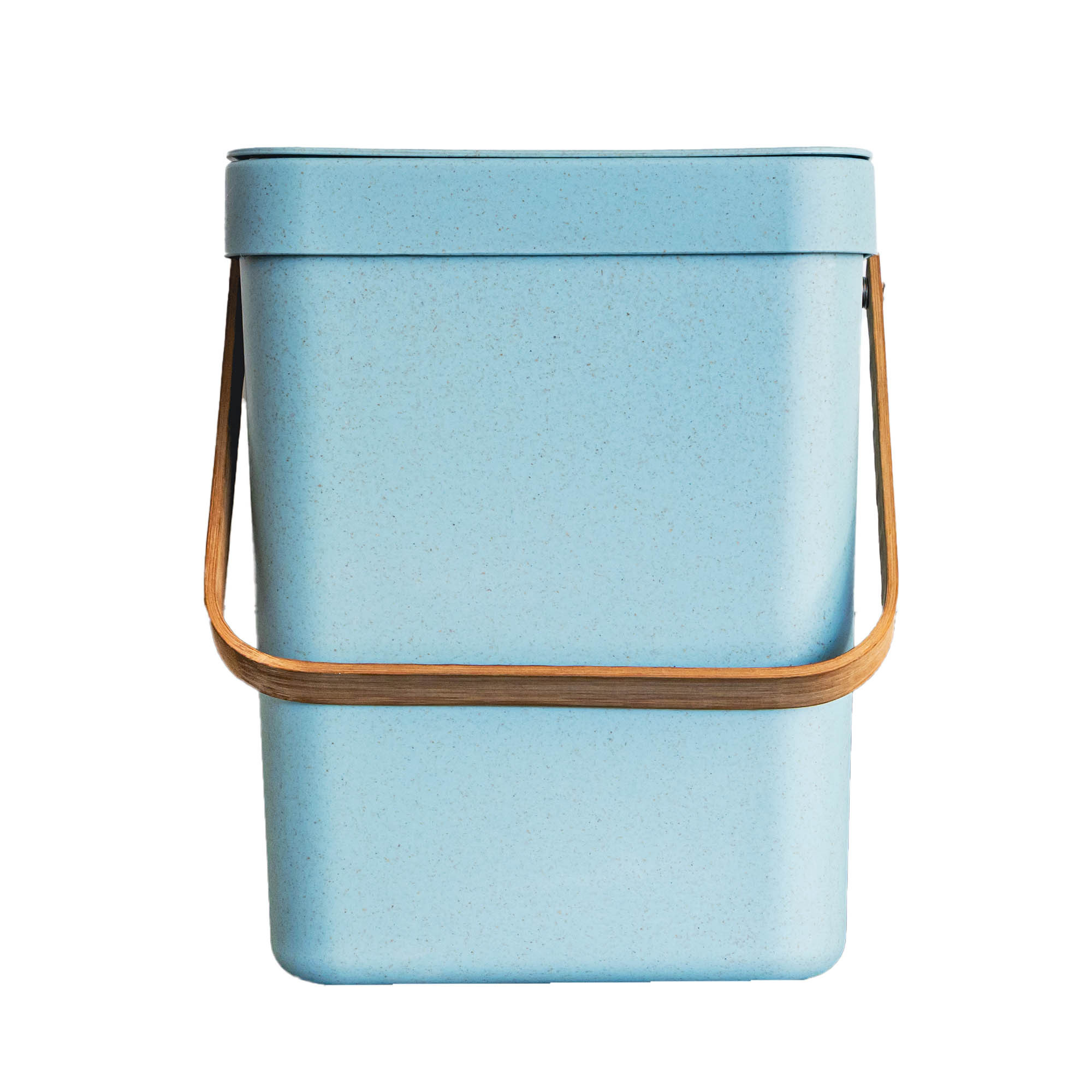 5l Plastic Table Trash Can Boden With Bamboo Handle Ideal For Kitchen And Office