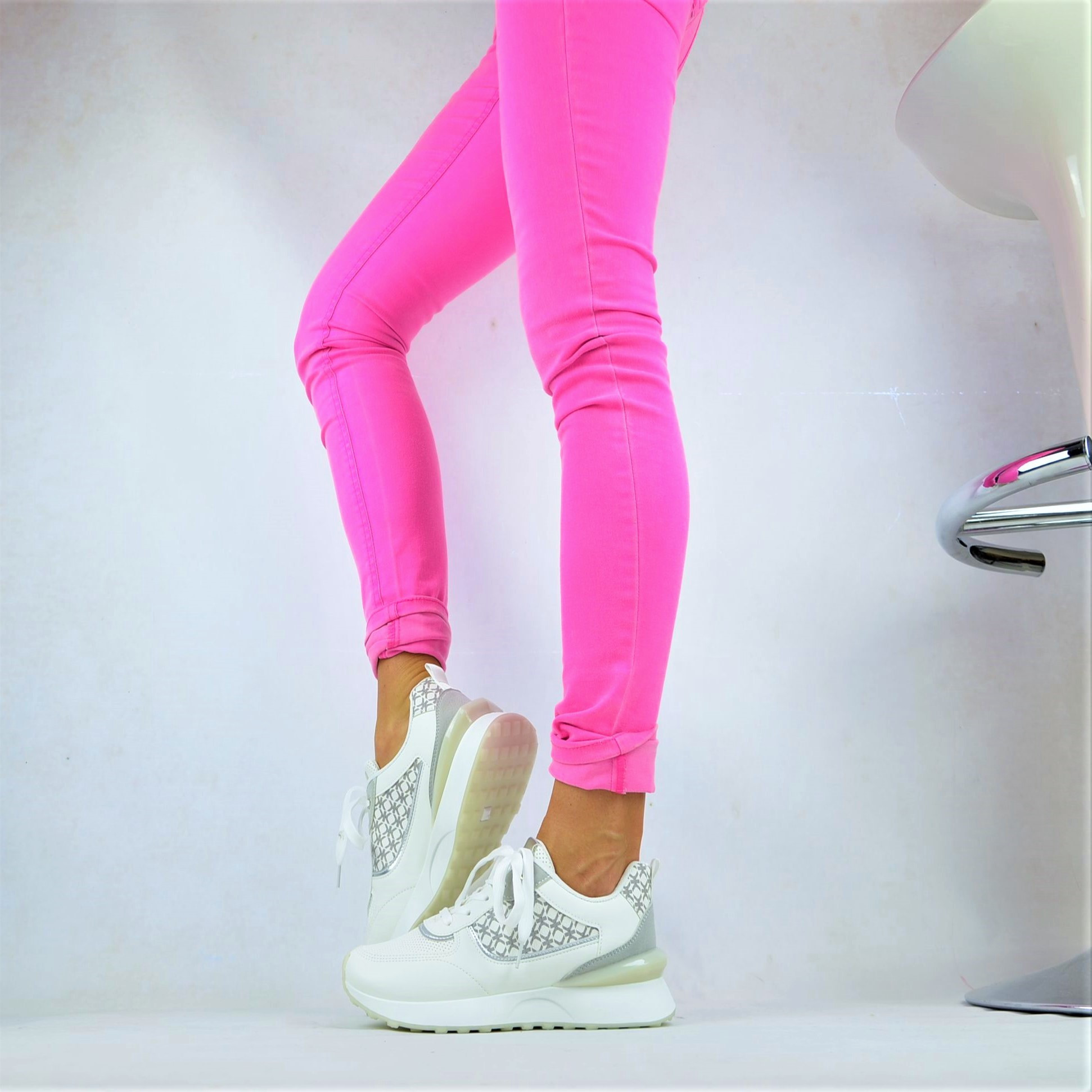 Image of Modern Women's Sneakers Fitness Sport Platform Sneakers Comfortable Lace-up Loafers