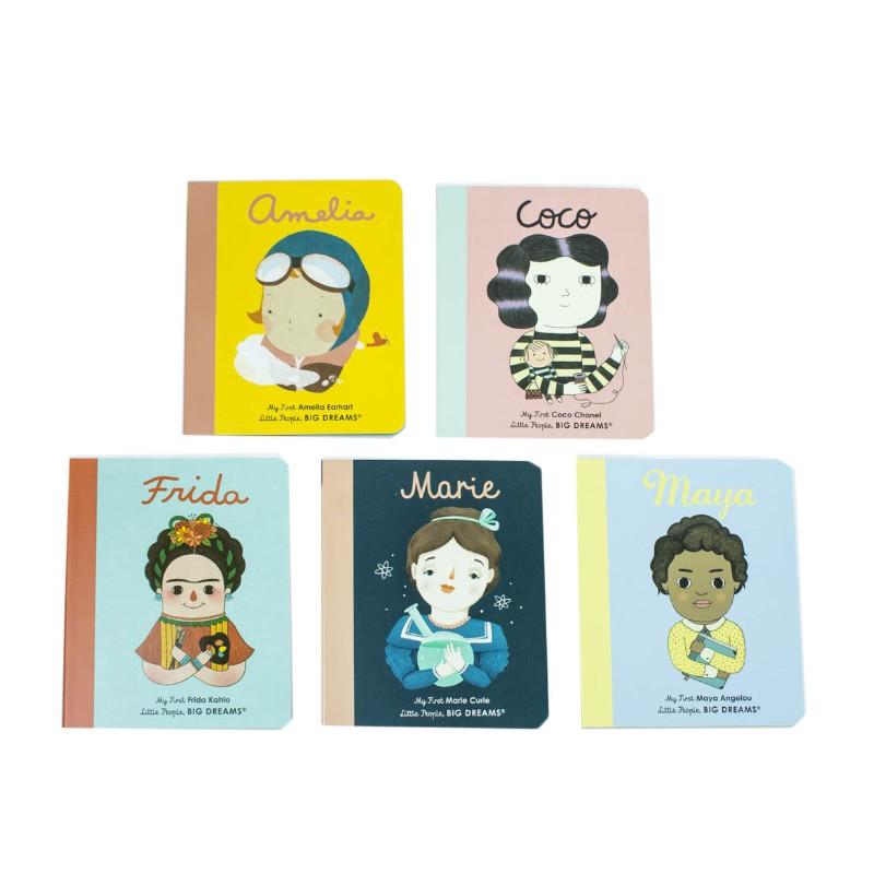 TEMU Little People, Big Dreams, 5 Books Set Collection: Coco, Frida, Maya, Amelia Inspiring Biographies For Young Readers & Education
