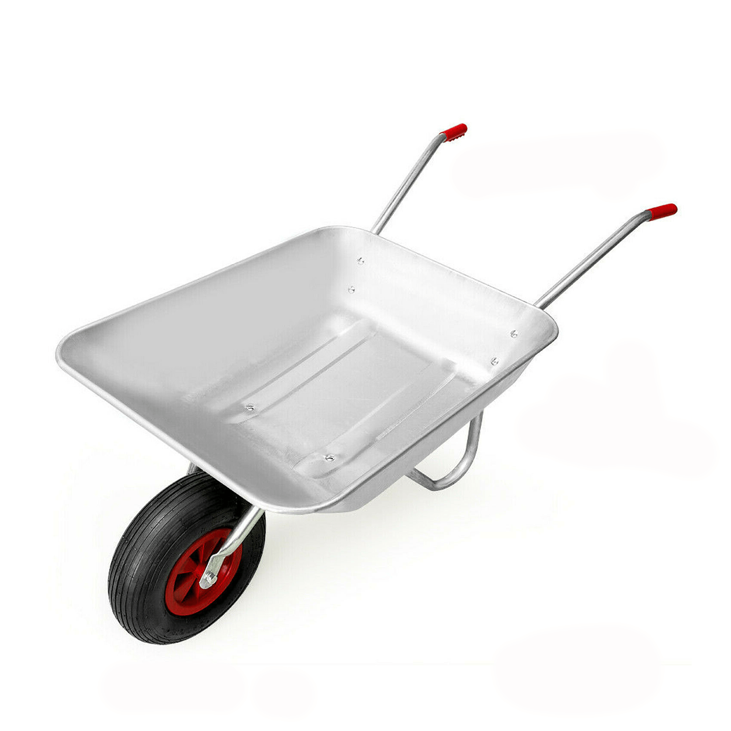 TEMU 65l/100kg Wheelbarrow – Galvanised Steel Garden Cart With Pneumatic Tyre For Home & Garden Heavy Duty Leaf Picker Grabber –gathering Leaves &
