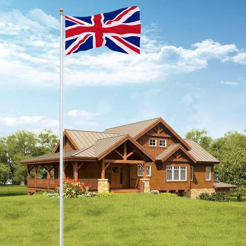 20ft sectional aluminum flagpole thick tube flag pole kit free 27 33mph 3x5 kingdom flag top rope pvc sleeve outdoor residential