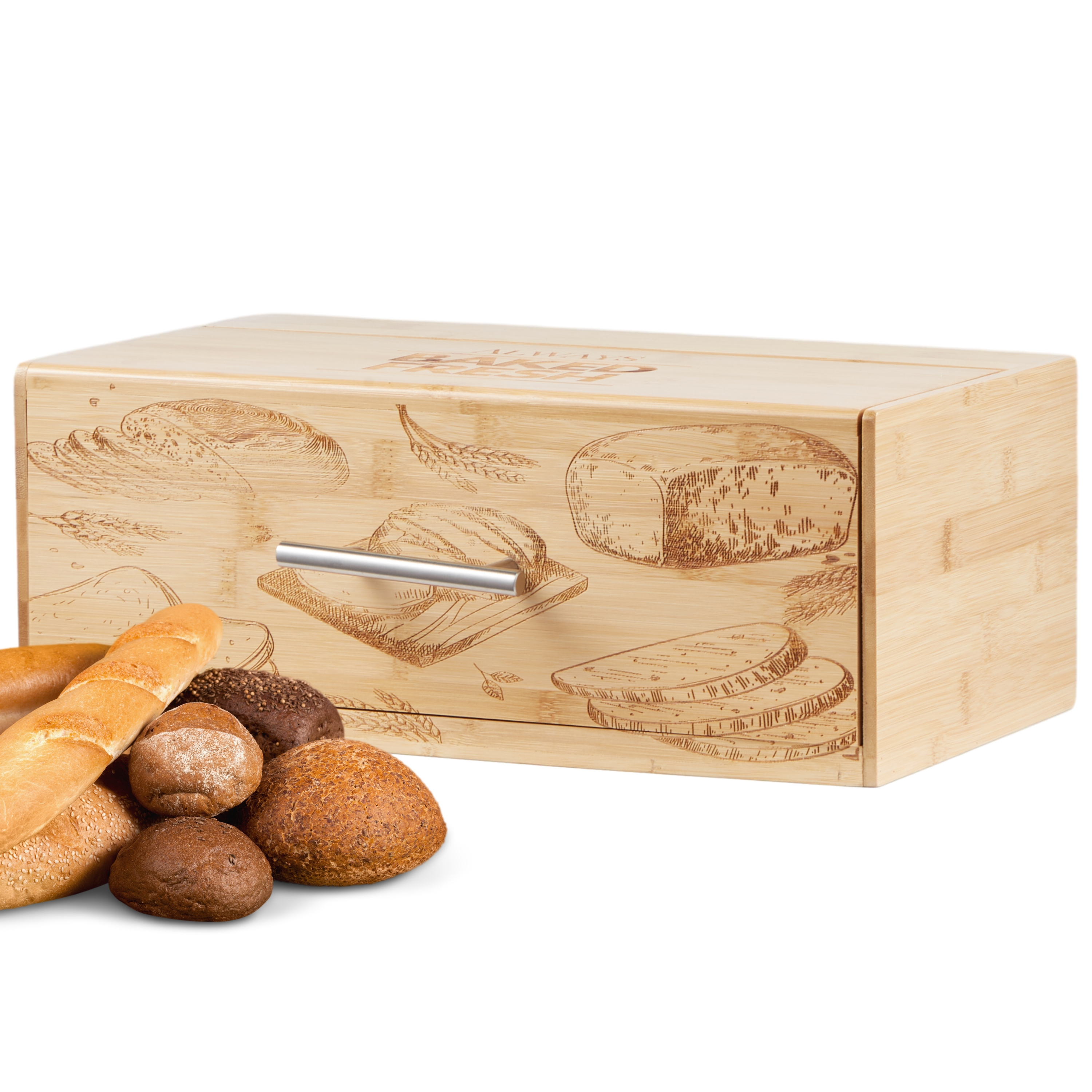 TEMU Bread Box Bread Storage Bread Bin Storage Box Bread Basket