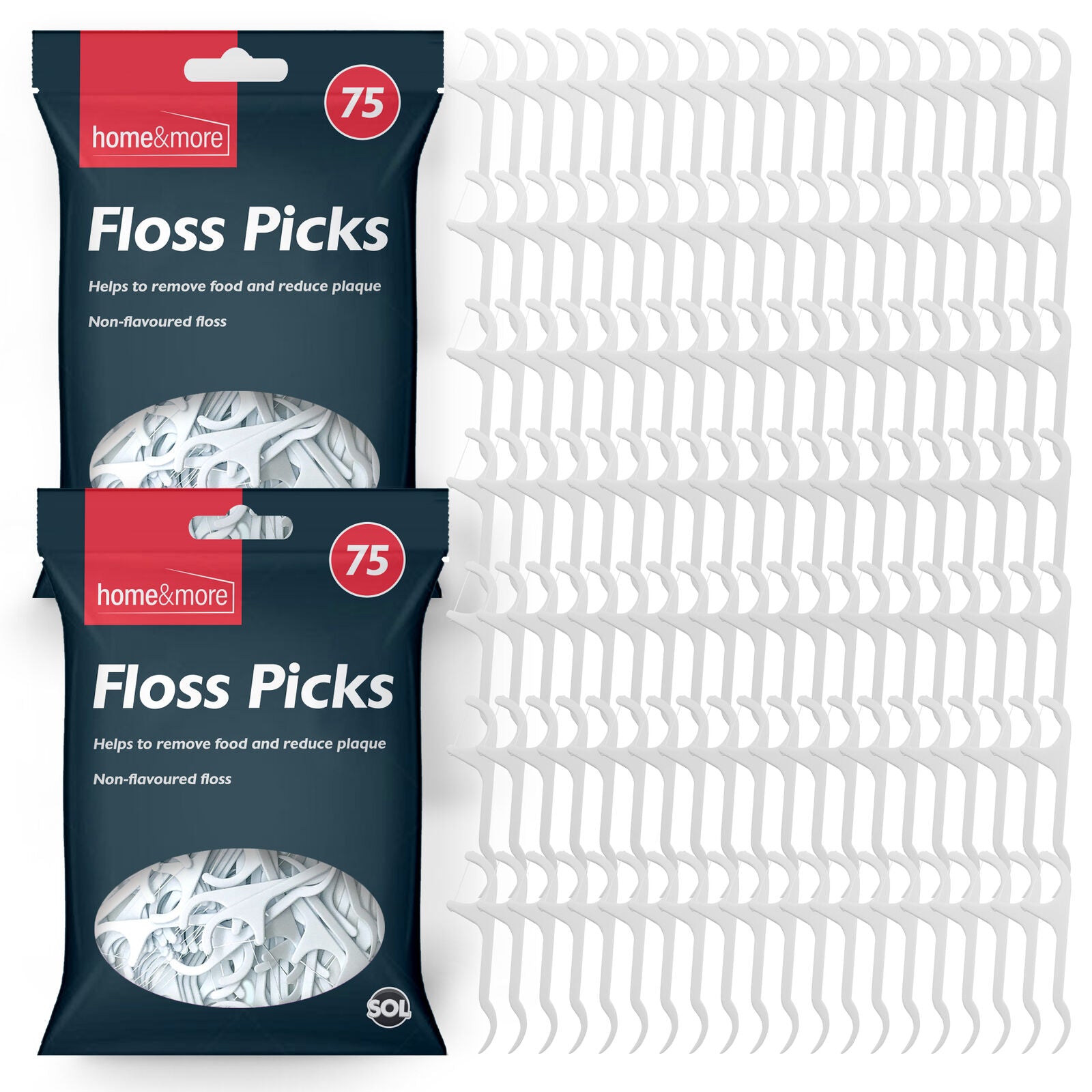 TEMU 150 Pack Dental Floss Sticks | Interdental Tooth & Teeth Picks For Plaque Removal & Gum Care | High-quality Polymer Floss Thread With Durable