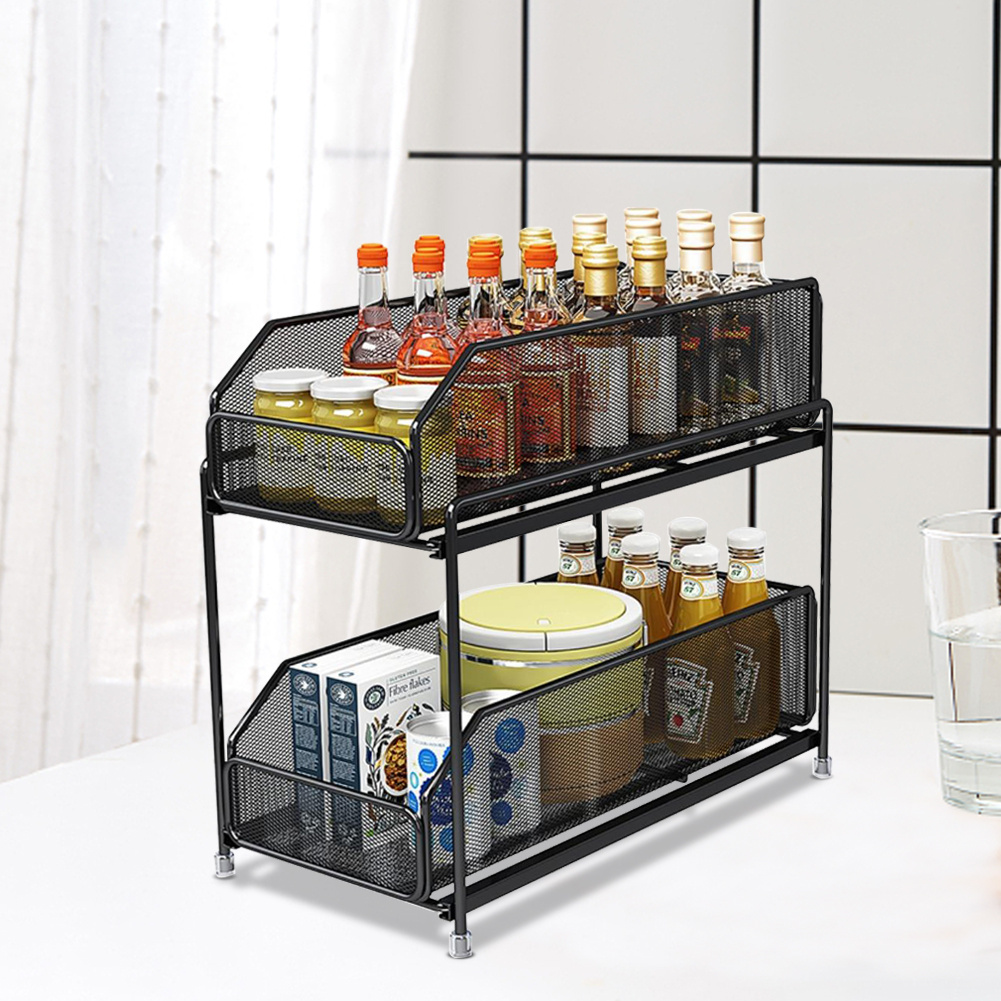 2-Tier Sliding Drawer Bathroom Organiser