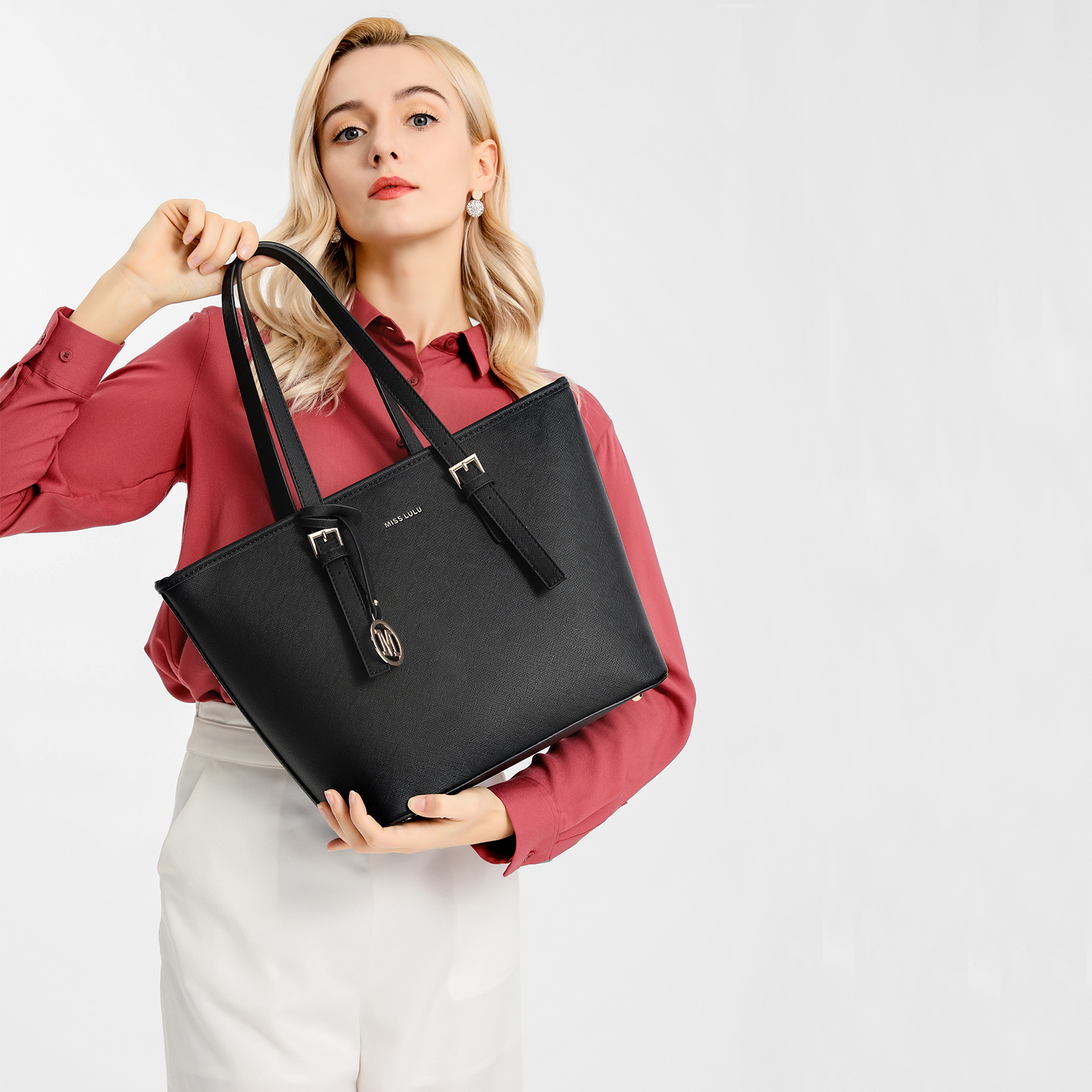 Image of Misslul Tote Bag For Women Handbag Bag Ladies Pu Leather Shoulder Top Handle Bag Holiday Gift