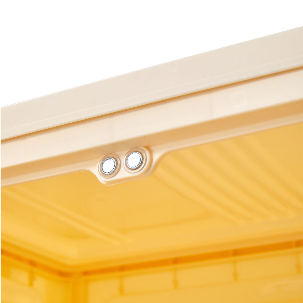 Foldable Rolling Plastic Storage Cabinet with Magnetic Door