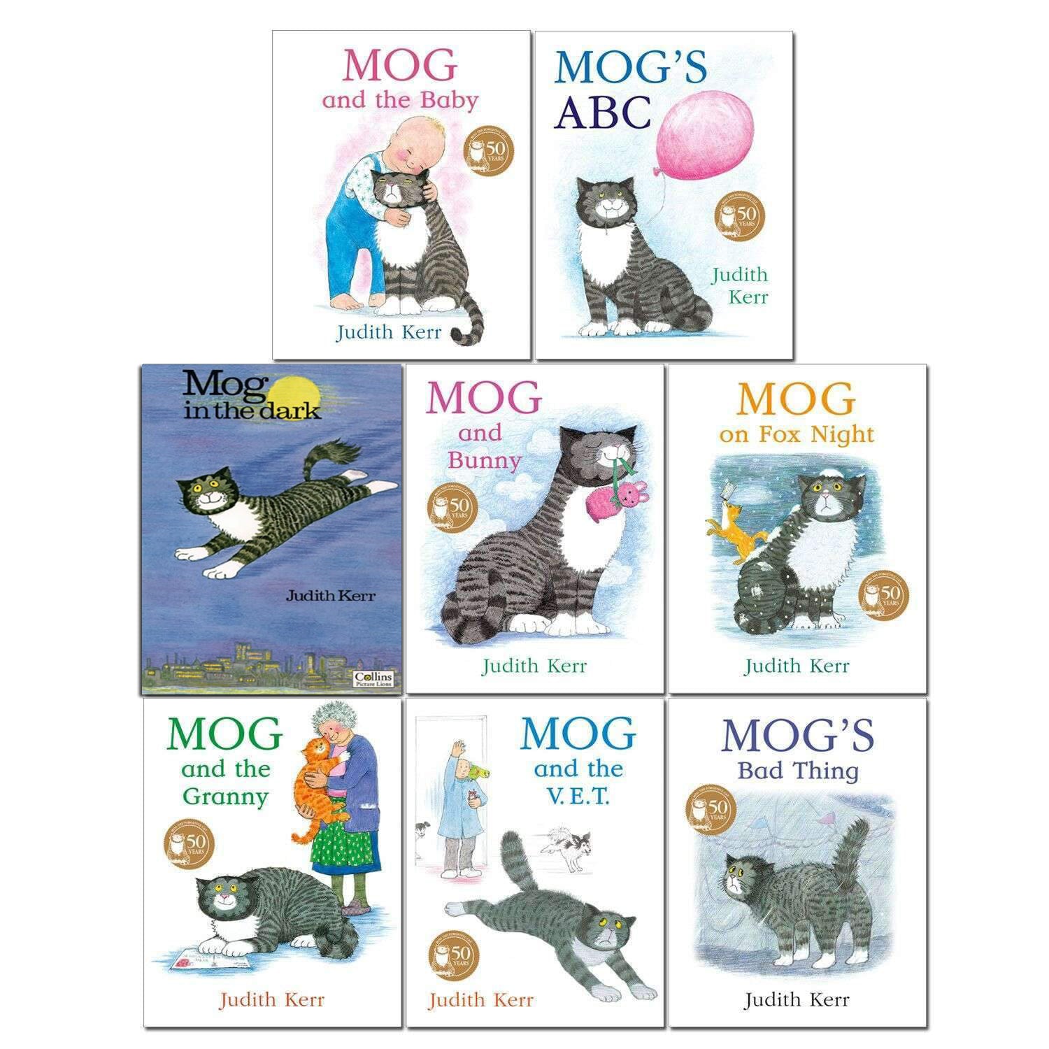 TEMU Mog The Cat Books Series 8 Books Collection Set Pack By Judith Kerr | Fun Children's Stories, Family Adventures & Educational Hardback Books