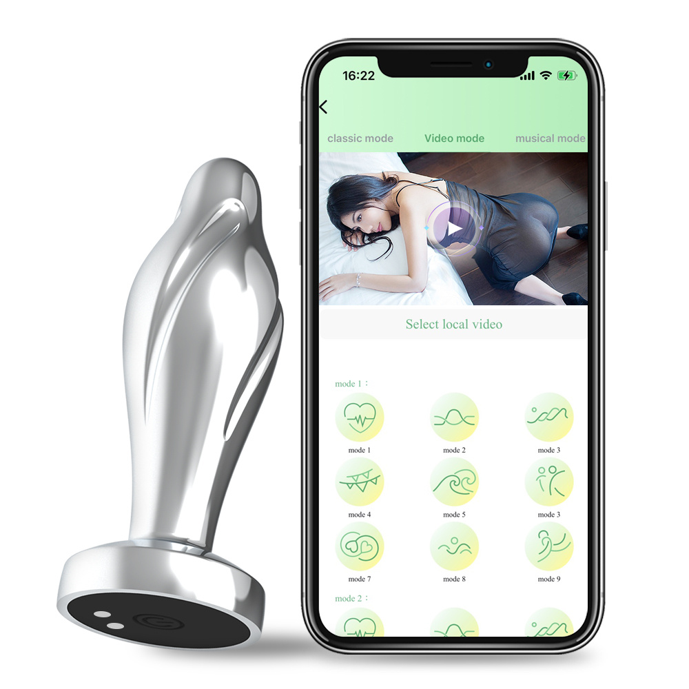 analvibrator-stecker, vibrationsprostata-app, handy-sexspielzeug aus edelstahl Produktdetails 0