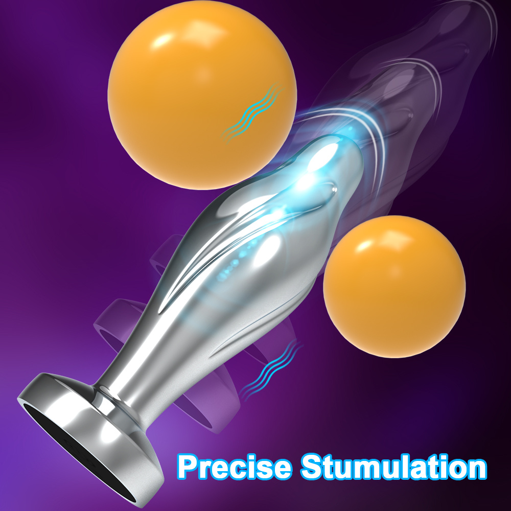analvibrator-stecker, vibrationsprostata-app, handy-sexspielzeug aus edelstahl Produktdetails 6
