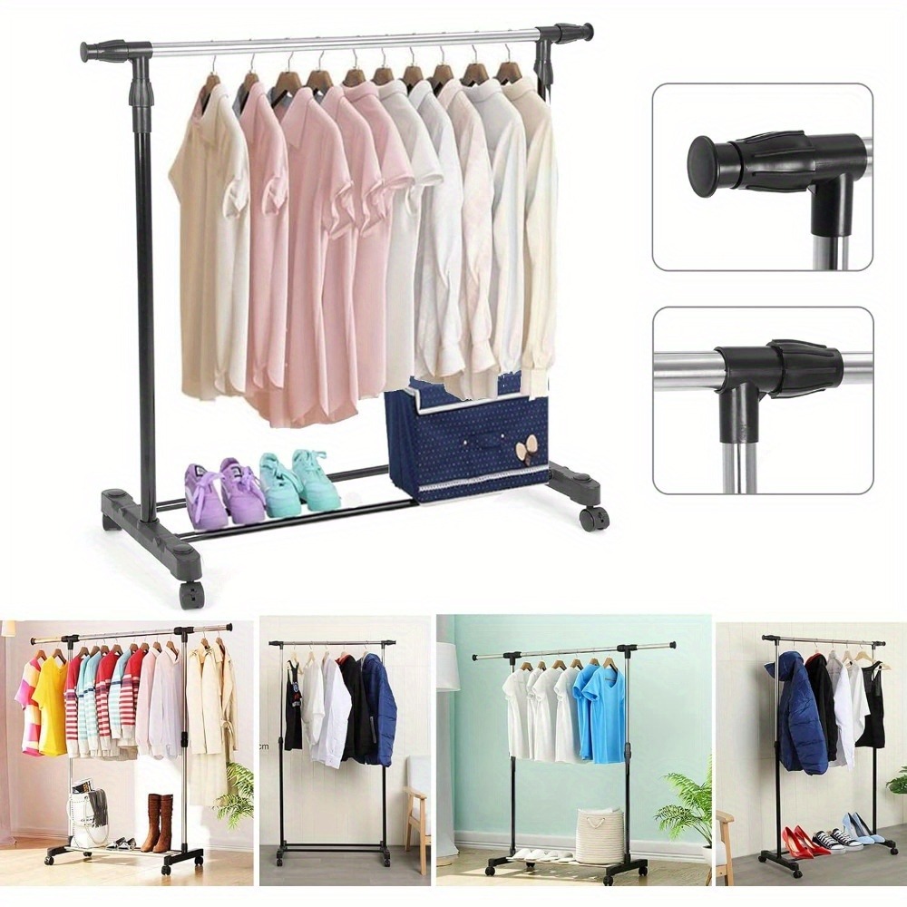 Stand Clothes Stand Clothes Rail Rolling Stand Clothes Stand For Coats, Skirts, Shirts, Sweaters