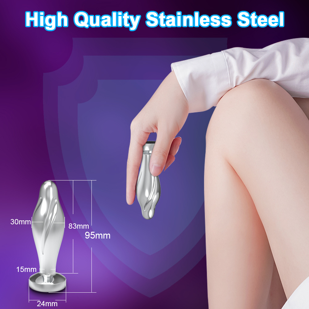 analvibrator-stecker, vibrationsprostata-app, handy-sexspielzeug aus edelstahl Produktdetails 7