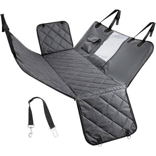 dog car seat cover dog hammock for car back seat car dog bed with mesh window and storage pocket waterproof nonslip scratchproof dog seat cover for cars trucks suv black