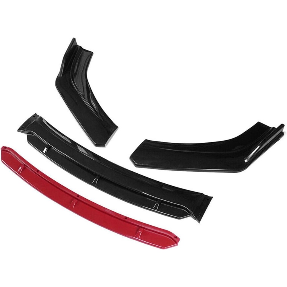 TEMU Car Front Bumper Body Splitter Kit Front Diffuser Car Trim Car Protector Black