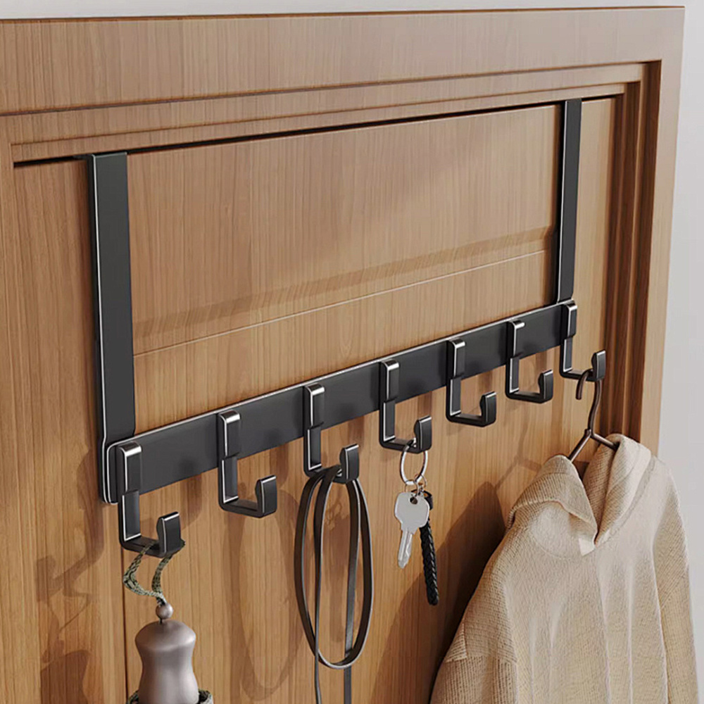 TEMU 8 Hooks Over The Door Hanger Clothes Coat Jacket Rack Towel Wall Holder Storage